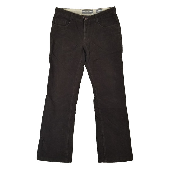 Enzo Denim jeans men's 34x32 regular fit straight Brown velour pants retro - Picture 1 of 15